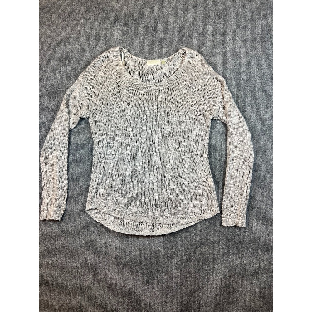 RD Style Sweater Women's Gray Pullover Knit Long Sleeve Sz M